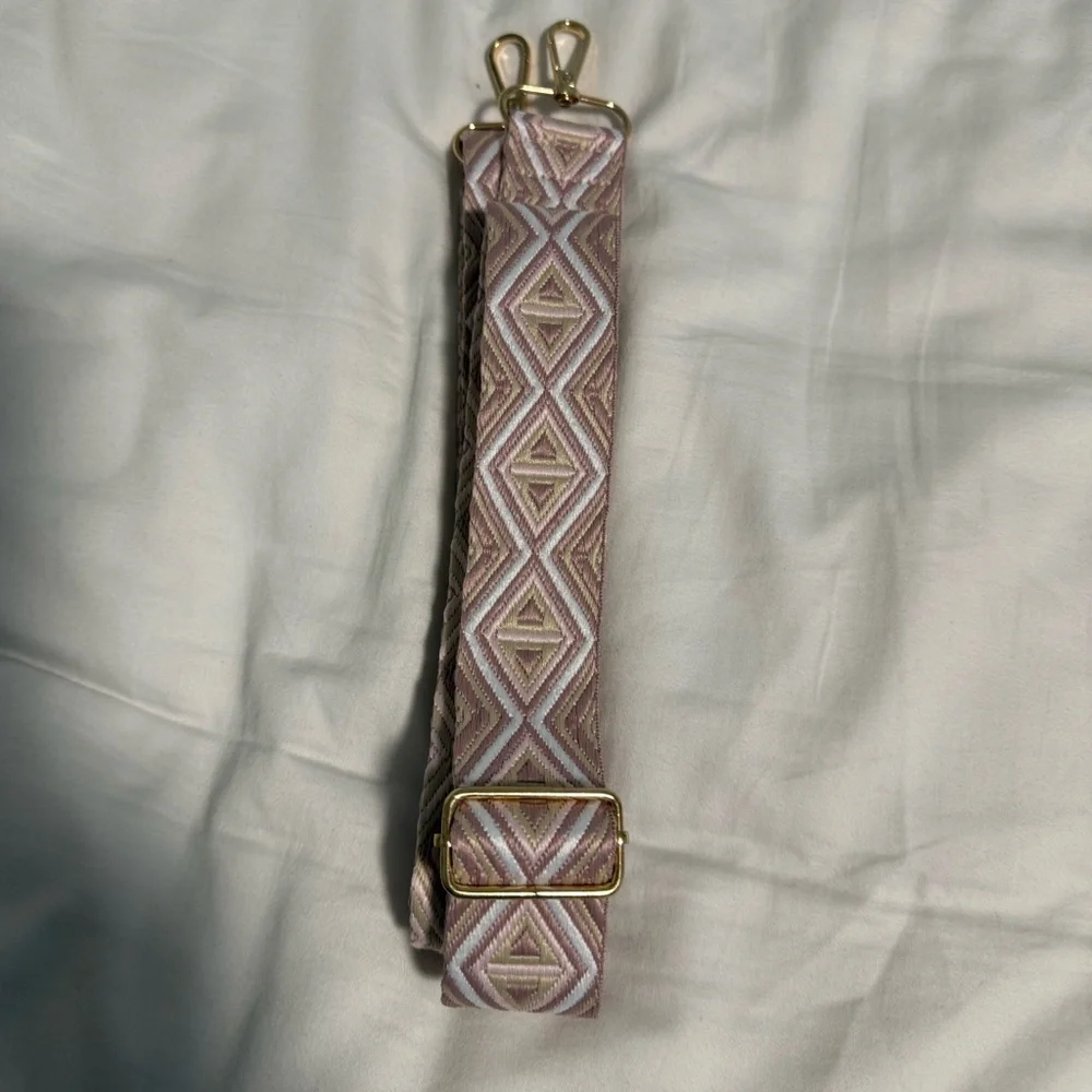 Bag Strap guitar Geometric Patterned Strap with Gold tone Hardware!